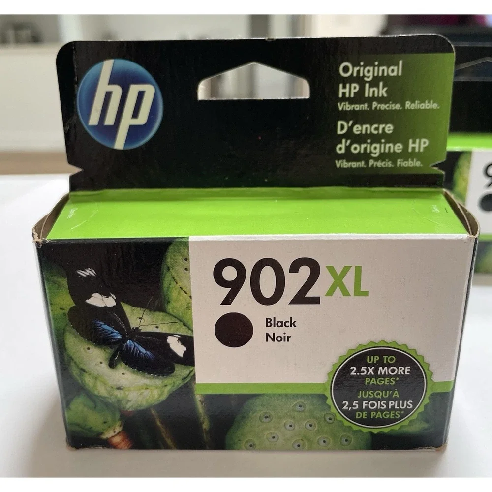 HP 902XL Set 2 Black Ink for Office Jet & OfficeJet Pro. New Sealed Exp 11/2022